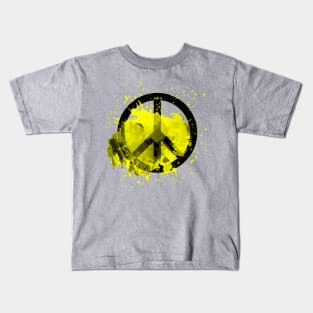 Peace of a Rainbow - Yellow Kids T-Shirt